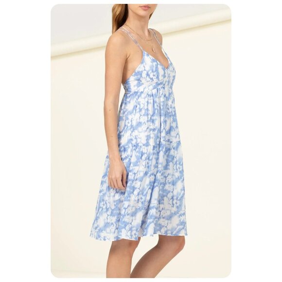 Hyfve Blue Clouds Strappy Dress sz S - Picture 4 of 9